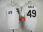 Chicago White Sox #49 Chris Sale White Pinstrip Cool Base Jerseys