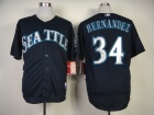 Seattle Mariners 34 Felix Hernandez Dark Blue Cool Base 2014 New Season Jerseys