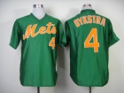 New York Mets #4 Lenny Dykstra Green 1985 M&N Jerseys