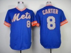 New York Mets #8 Cary Carter Blue 1983 M&N Jerseys