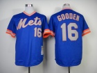 New York Mets #16 Dwight Gooden Blue 1983 M&N Jerseys