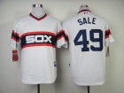 Chicago White Sox #49 Chris Sale White Alternate Home Cool Base Jerseys