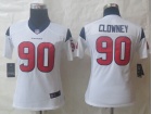 Nike Women Houston Texans #90 Jadeveon Clowney White Limited Jerseys