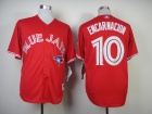 Toronto Blue Jays #10 Edwin Encarnacion Red Canada Day Jerseys