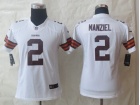 Nike Women Cleveland Browns #2 Johnny Manziel White Limited Jerseys