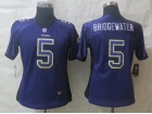 Minnesota Vikings #5 Teddy Bridgewater Purple Nike Drift Fashion Women Jerseys