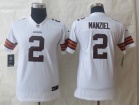 Cleveland Browns #2 Johnny Manziel Brown  White 2014 Youth Nike Limited Jerseys