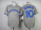 Toronto Blue Jays #10 Edwin Encarnacion Grey Cool Base Jerseys