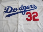 Los Angeles Dodgers #32 Sandy Koufax White Throbwack With 1955 Patch Jerseys