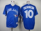 Toronto Blue Jays #10 Edwin Encarnacion Blue Jerseys