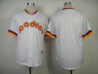 San Diego Padres Blank White 1984 Turn Back The Clock Jerseys