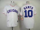 Chicago Cubs #10 Ron Santo White 1968 Mitchell&Ness Majestic Jerseys