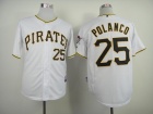 Pittsburgh Pirates #25 Gregory Polanco White Cool Base Jerseys