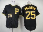 Pittsburgh Pirates #25 Gregory Polanco Black Cool Base Jerseys