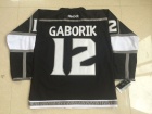 Los Angeles Kings #12 Marian Gaborik Black NHL Hockey Jerseys