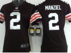 Nike Cleveland Browns #2 Johnny Manziel Brown Women Jerseys