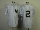 New York Yankees #2 Derek Jeter White Fahion Jerseys