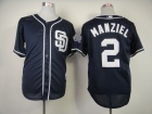 San Diego Padres #2 Johnny Manziel Blue Cool Base Jerseys