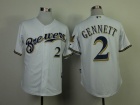 Milwaukee Brewers #2 Scooter Gennett White Cool Base Jerseys