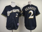 Milwaukee Brewers #2 Scooter Gennett Blue Cool Base Jerseys Brewers