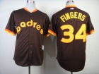 San Diego Padres #34 Rollie Fingers Brown 1984 Turn Back The Clock Jerseys