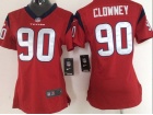 Houston Texans #90 Jadeveon Clowney Red Women Nike Jerseys