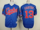 Chicago Cubs #13 Starlin Castro Blue 1994 Turn Back The Clock Jerseys