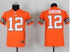 Cleveland Browns #12 Josh Gordon Orange Nike Kids Jerseys