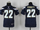 San Diego Chargers #22 Jason Verrett Dark Blue Nike Kids Jerseys