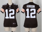 Nike Cleveland Browns #12 Josh Gordon Brown Women Jerseys