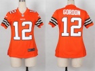 Nike Cleveland Browns #12 Josh Gordon Orange Women Jerseys