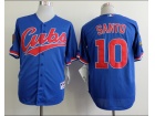 Chicago Cubs #10 Ron Santo Blue 1994 Turn Back The Clock Jerseys