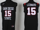 San Diego State #15 Kawhi Leonard Black College Jerseys