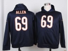 Chicago Bears #69 Jared Allen Blue Nike NFL Hoodies