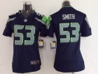 Seattle Seahawks #53 Malcolm Smith Blue Nike Women Jerseys