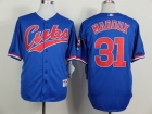 Chicago Cubs #31 Greg Maddux Blue 1994 Turn Back The Clock Jerseys