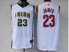 High School Irish #23 LeBron James White Basketball Jerseys