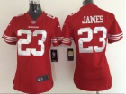 San Francisco 49ers #23 LaMichael James Red Women Nike Jerseys