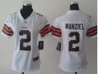 Nike Cleveland Browns #2 Johnny Manziel White Women Jerseys