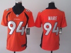 Nike Denver Broncos #94 DeMarcus Ware Orange Women Jerseys