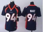 Nike Denver Broncos #94 DeMarcus Ware Blue Women Jerseys