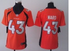 Nike Denver Broncos#43 T.J. Ward Orange Women Jerseys