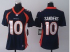 Nike Denver Broncos#10 Sanders Blue Women Jerseys