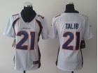 Nike Denver Broncos#21 Aqib Talib White Women Jerseys