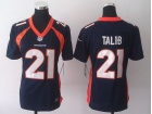 Nike Denver Broncos#21 Aqib Talib Blue Women Jerseys