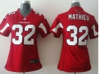 Nike Arizona Cardinals #32 Tyrann Mathieu Red Women Jerseys