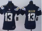 San Diego Chargers #13 Keenan Allen Dark Blue Women Nike Jerseys