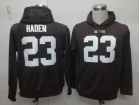 Cleveland Browns #23 Joe Haden Brown Nike NFL Hoodies