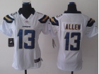 San Diego Chargers #13 Keenan Allen White Women Nike Limited Jerseys