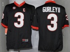 Nike Georgia Bulldogs #3 Todd Gurley II Black NCAA Jerseys